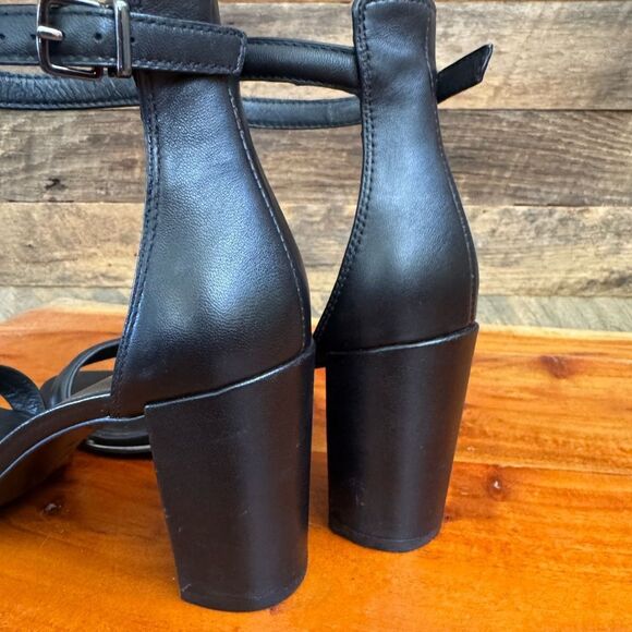 🖤 Kenneth Cole “Lex” Leather Heeled Sandals – Size 8M - Picture 4 of 9